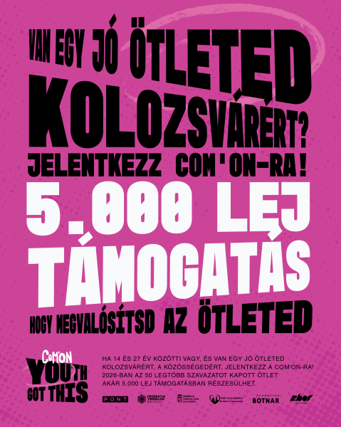 Startolt a Com’ON Kolozsvár 2026: a fiatalok akár 5 000 lej támogatást is nyerhetnek ötleteik megvalósítására